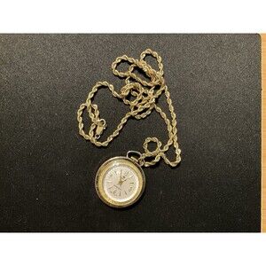 Lucerne Amtimagnetic 14k Gold Plated Swiss made Working Watch.  29in Thick Chain